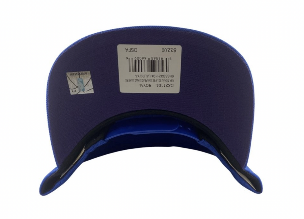 Los Angeles Lakers Mitchell & Ness Tonal Eclipse Snapback Hat- Blue product image 2, provided for visual reference and