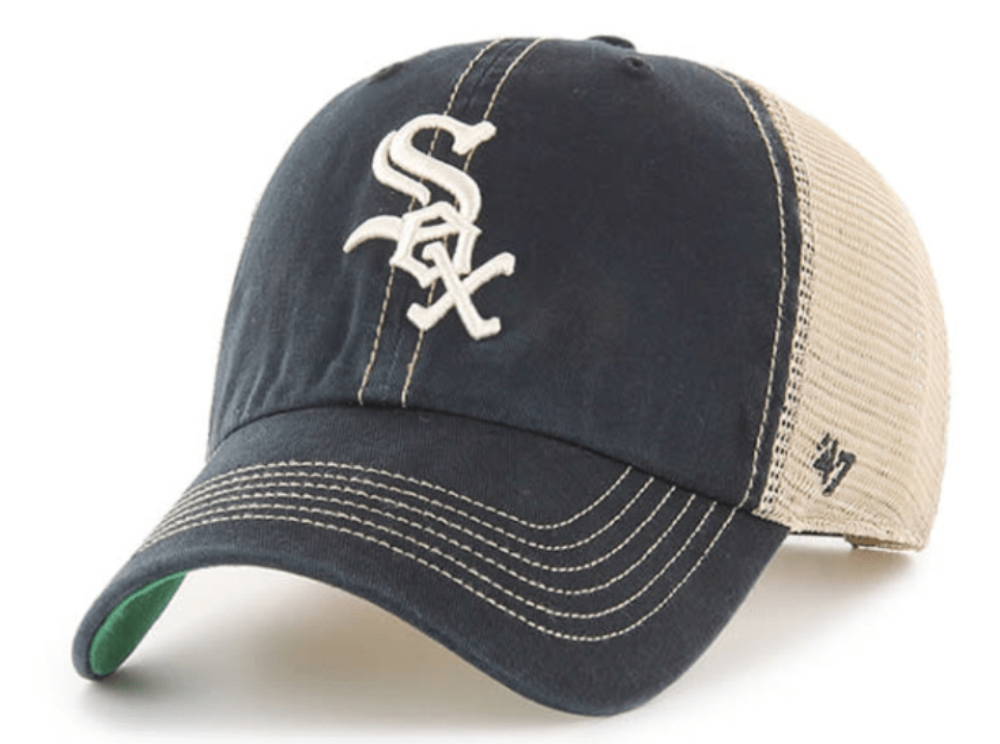 Chicago White Sox Black Trawler Adjustable Hat By '47 Brand for Men product image 1, provided for visual reference and