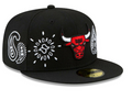 Chicago Bulls New Era Paisley Elements 59FIFTY Fitted Hat - Black product image 1, provided for visual reference and product