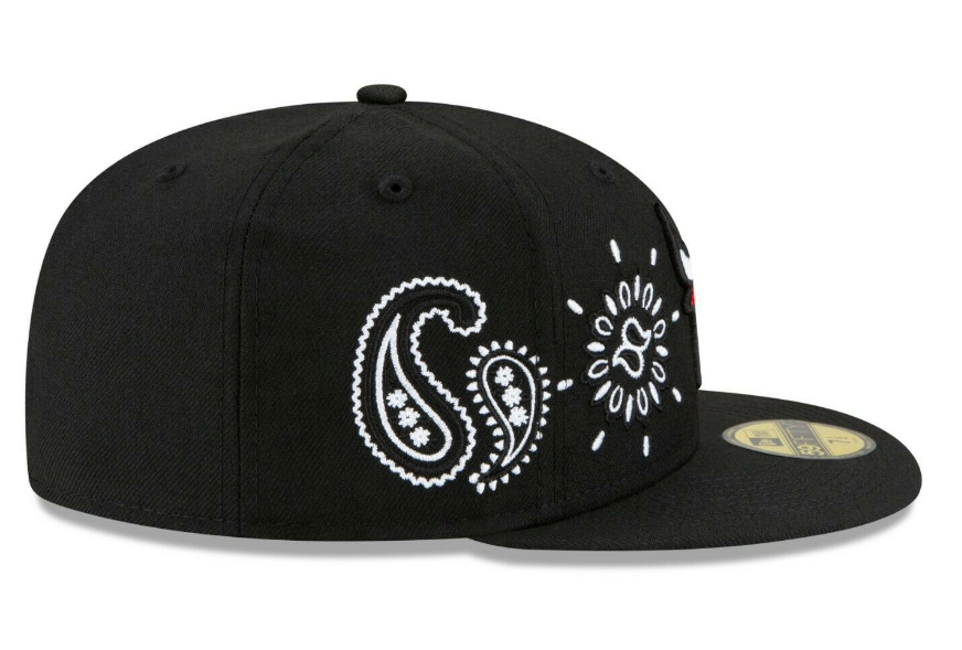 Chicago Bulls New Era Paisley Elements 59FIFTY Fitted Hat - Black product image 5, provided for visual reference and product