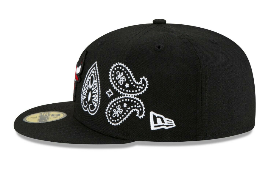 Chicago Bulls New Era Paisley Elements 59FIFTY Fitted Hat - Black product image 4, provided for visual reference and product