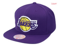 Mens NBA Los Angeles Lakers Purple Team Ground Snapback Hat By Mitchell And Ness product image 1, provided for visual