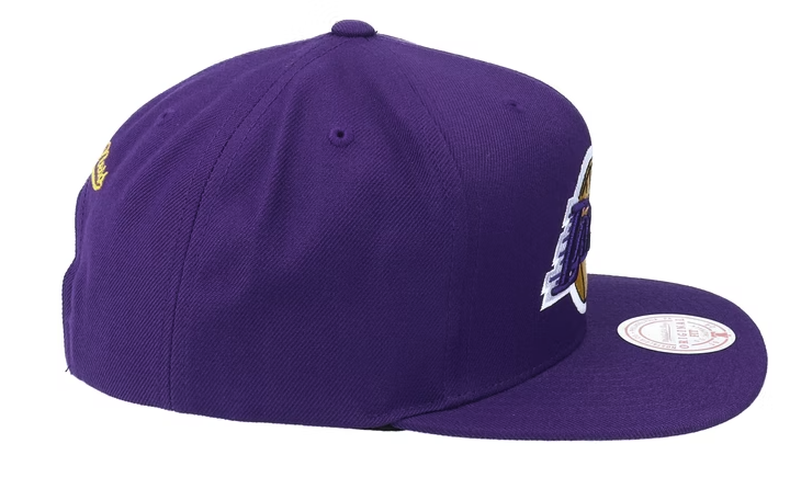 Mens NBA Los Angeles Lakers Purple Team Ground Snapback Hat By Mitchell And Ness product image 3, provided for visual