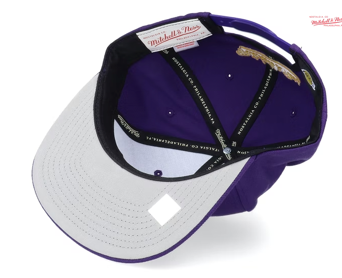 Mens NBA Los Angeles Lakers Purple Team Ground Snapback Hat By Mitchell And Ness product image 4, provided for visual