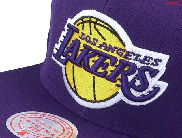 Mens NBA Los Angeles Lakers Purple Team Ground Snapback Hat By Mitchell And Ness product image 5, provided for visual