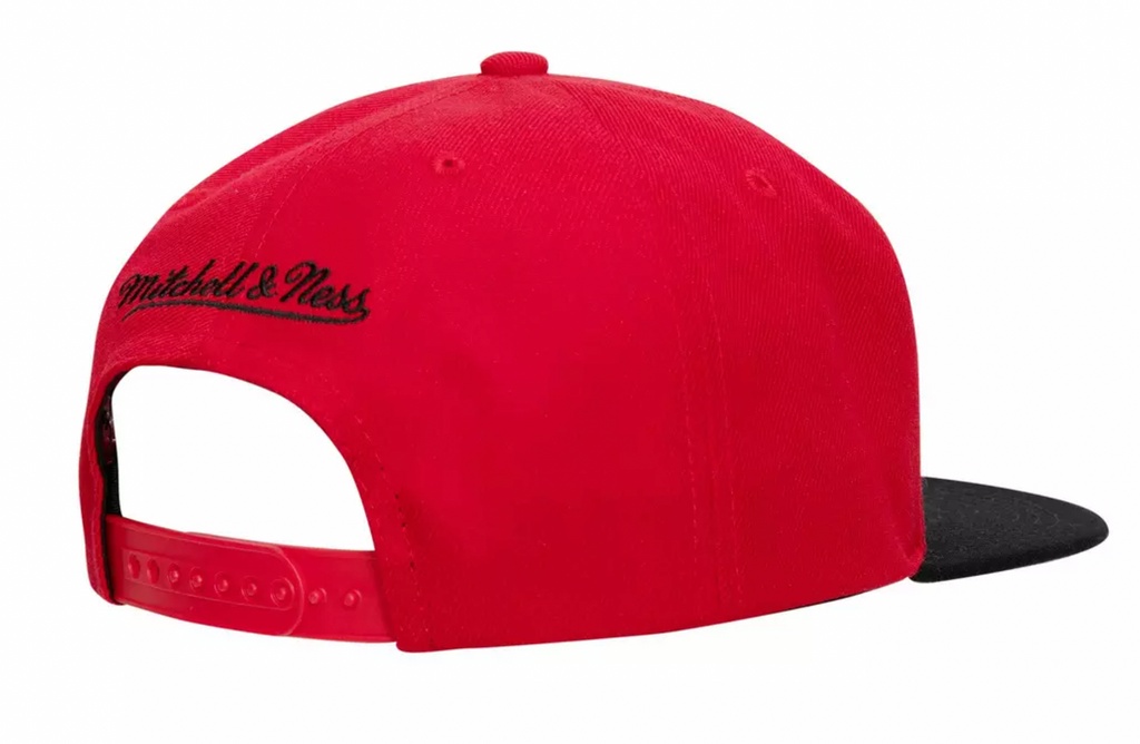 Atlanta Hawks Mitchell & Ness 2 Tone Red/Black 2.0 Snapback Hat for Men product image 2, provided for visual reference and