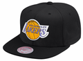 Mitchell & Ness Los Angeles Lakers Black Adjustable Snapback Hat for Men product image 1, provided for visual reference and