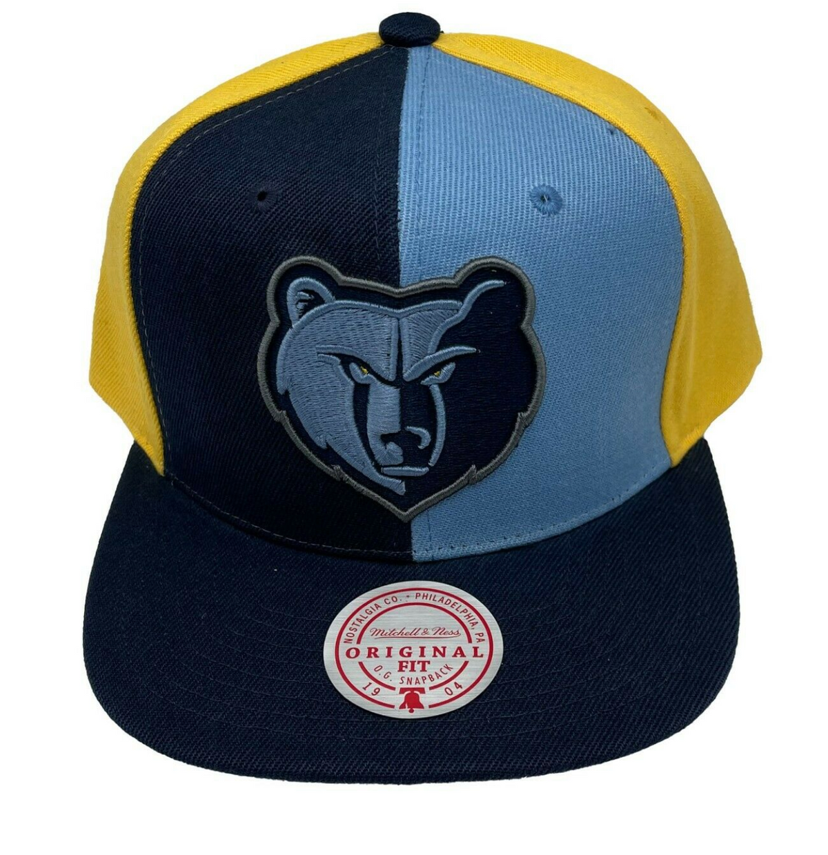 Memphis Grizzlies Mitchell & Ness NBA Pinwheel Snapback Hat product image 3, provided for visual reference and product