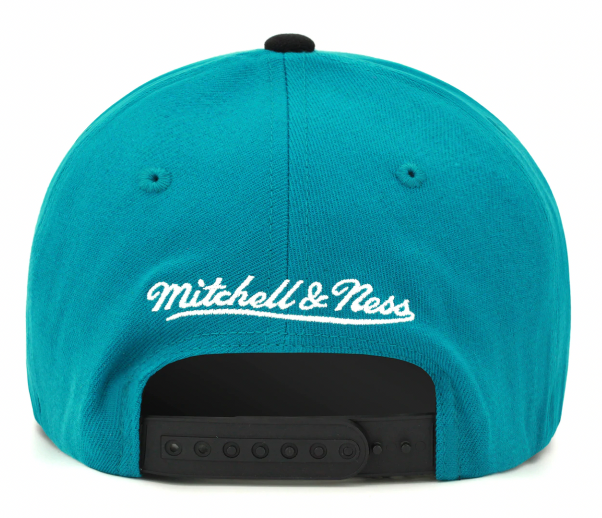 Detroit Pistons Mitchell & Ness 2 Tone 2.0 Teal Snapback Hat for Men product image 2, provided for visual reference and