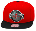 Mens NBA Houston Rockets Red/ Black Mitchell And Ness Basic Core Snapback Hat product image 1, provided for visual reference