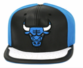 Chicago Bulls Day One Black/Blue/White Mitchell & Ness Snapback Hat product image 1, provided for visual reference and