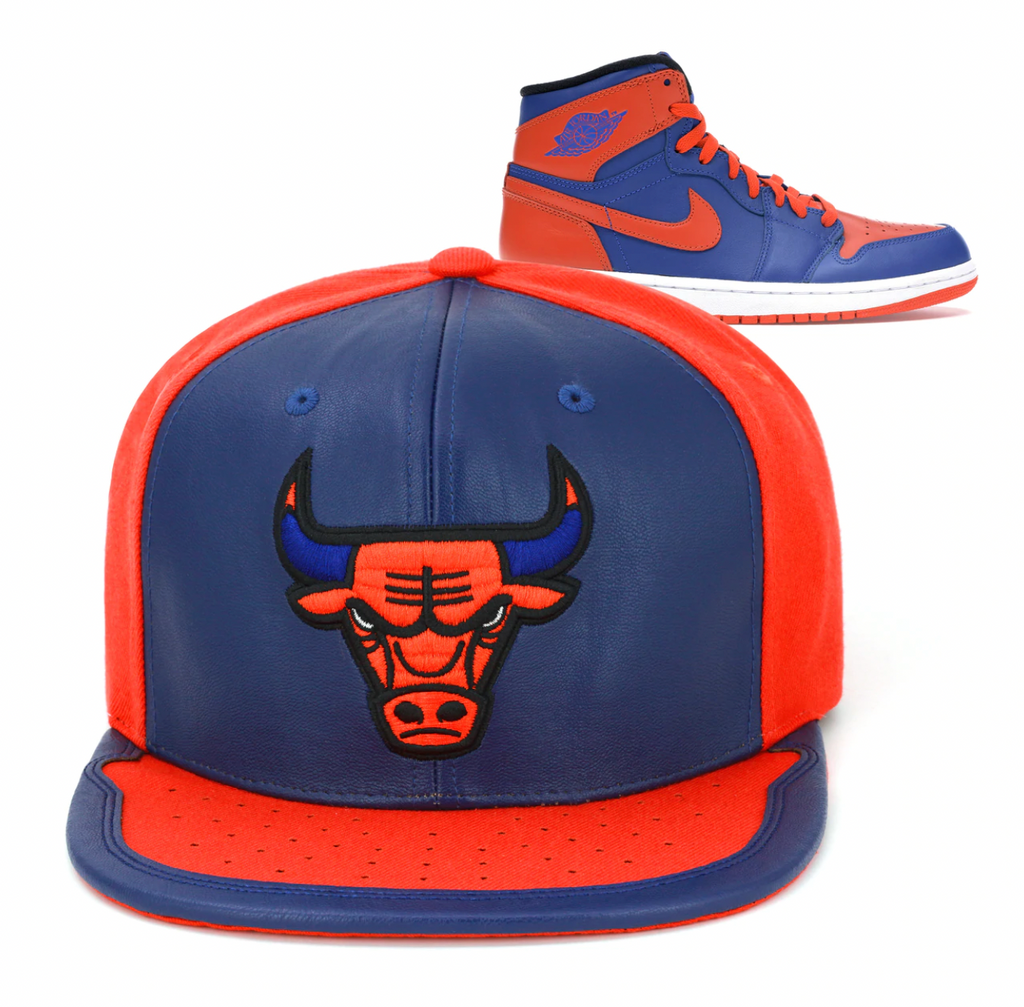 Chicago Bulls Day One Knicks Orange/Navy Mitchell & Ness Snapback Hat product image 5, provided for visual reference and