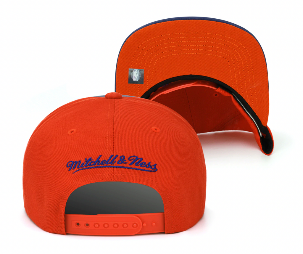 Chicago Bulls Day One Knicks Orange/Navy Mitchell & Ness Snapback Hat product image 2, provided for visual reference and