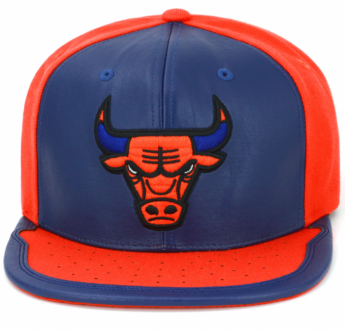 Chicago Bulls Day One Knicks Orange/Navy Mitchell & Ness Snapback Hat product image 1, provided for visual reference and