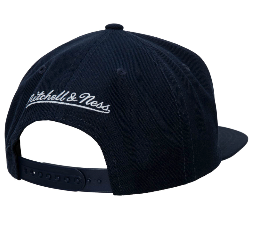 Mens NBA Memphis Grizzlies Navy 2-Tone 2.0 Snapback Hat By Mitchell And Ness product image 3, provided for visual reference