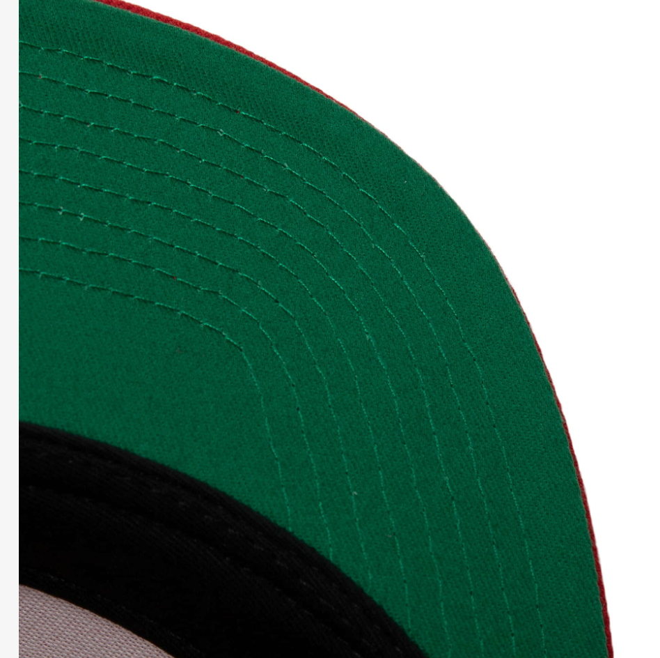 Miami Heat Mitchell & Ness HWC Ground 2.0 Snapback Hat-Red for Men product image 3, provided for visual reference and