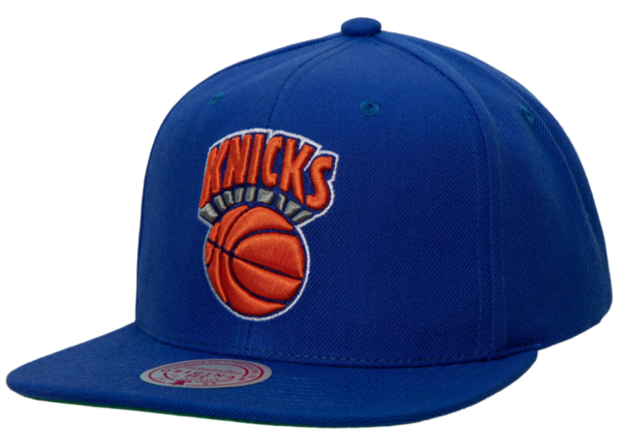 New York Knicks Mitchell & Ness NBA HWC Ground 2.0 Snapback Hat for Men product image 1, provided for visual reference and
