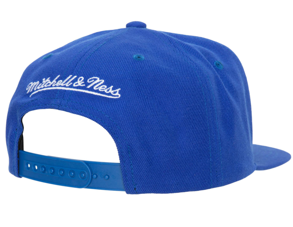 Mitchell & Ness Sacramento Kings Ground 2.0 Royal Blue Snapback Hat for Men product image 2, provided for visual reference
