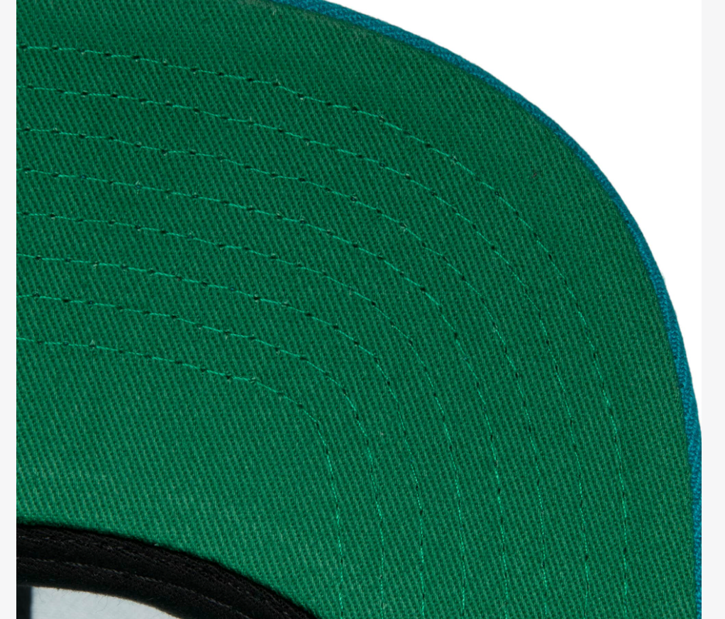 Detroit Pistons Mitchell & Ness HWC Ground 2.0Teal Snapback Hat for Men product image 3, provided for visual reference and