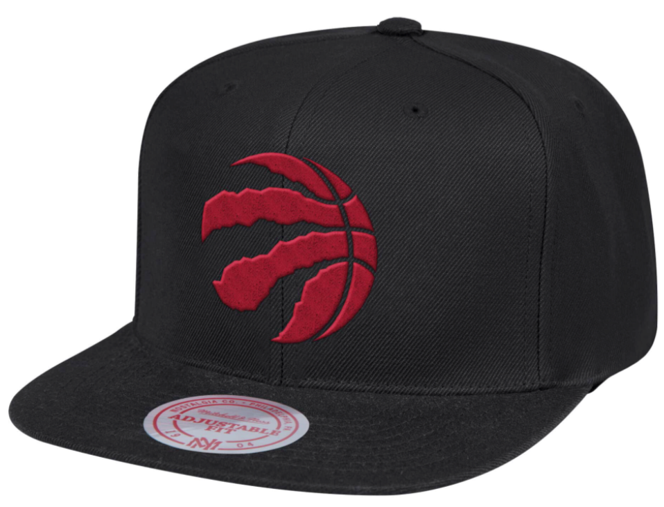 Toronto Raptors Ground 2.0 Black Snapback Hat By Mitchell & Ness for Men product image 1, provided for visual reference and