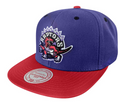Toronto Raptors 2-Tone 2.0 Purple/Red Snapback Hat By Mitchell & Ness for Men product image 1, provided for visual reference