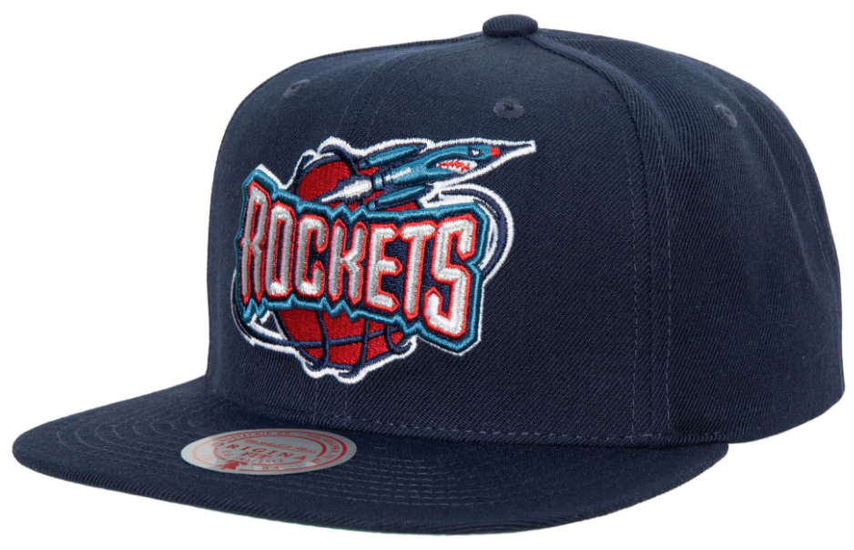 Houston Rockets Ground 2.0 Navy Mitchell & Ness Snapback Hat product image 1, provided for visual reference and product