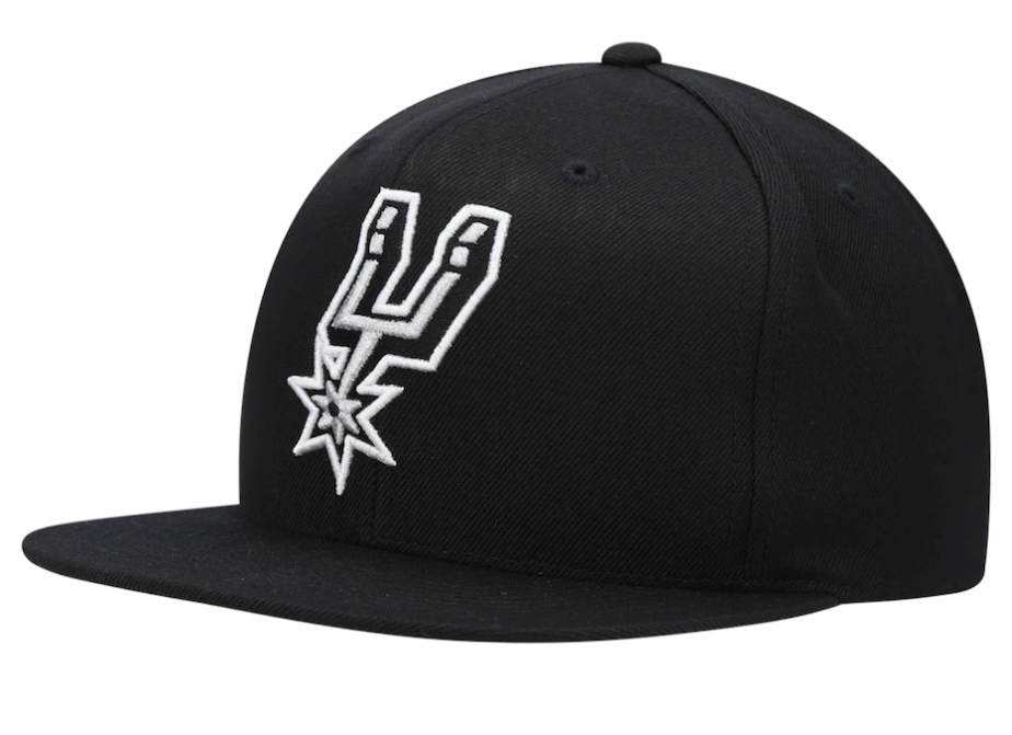 Mitchell & Ness San Antonio Spurs Ground 2.0 Black Adjustable Snapback Hat for Men product image 1, provided for visual