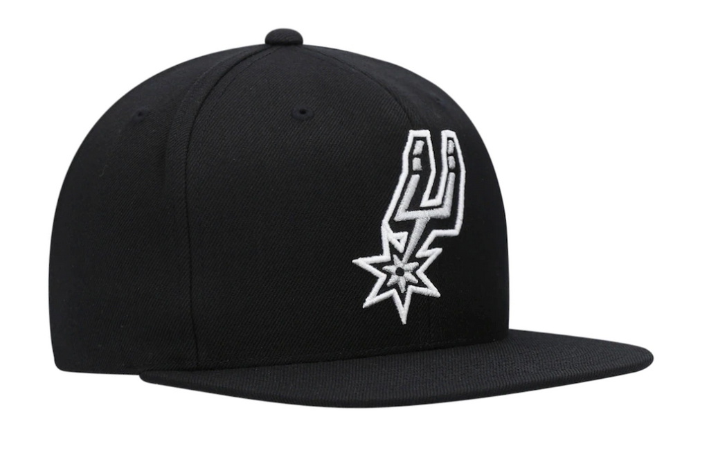 Mitchell & Ness San Antonio Spurs Ground 2.0 Black Adjustable Snapback Hat for Men product image 3, provided for visual