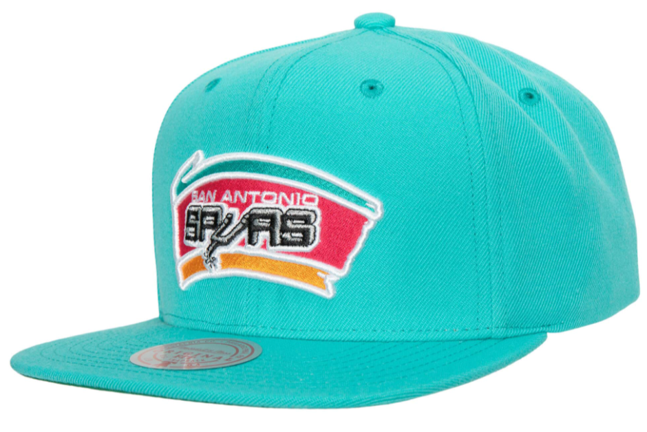Mitchell & Ness San Antonio Spurs Ground 2.0 Teal Adjustable Snapback Hat for Men product image 1, provided for visual