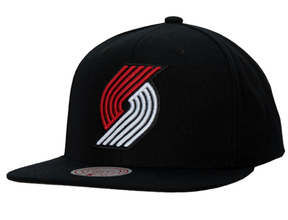 Portland Trail Blazers Ground 2.0 Black Mitchell & Ness Snapback Hat product image 1, provided for visual reference and