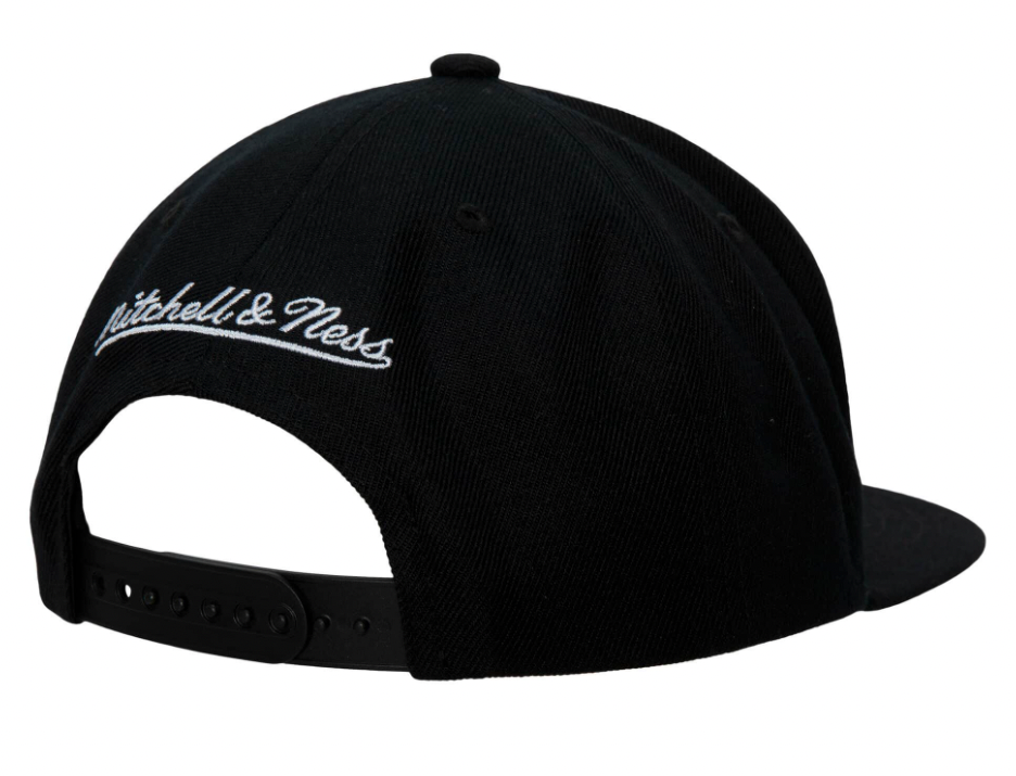 Portland Trail Blazers Ground 2.0 Black Mitchell & Ness Snapback Hat product image 2, provided for visual reference and