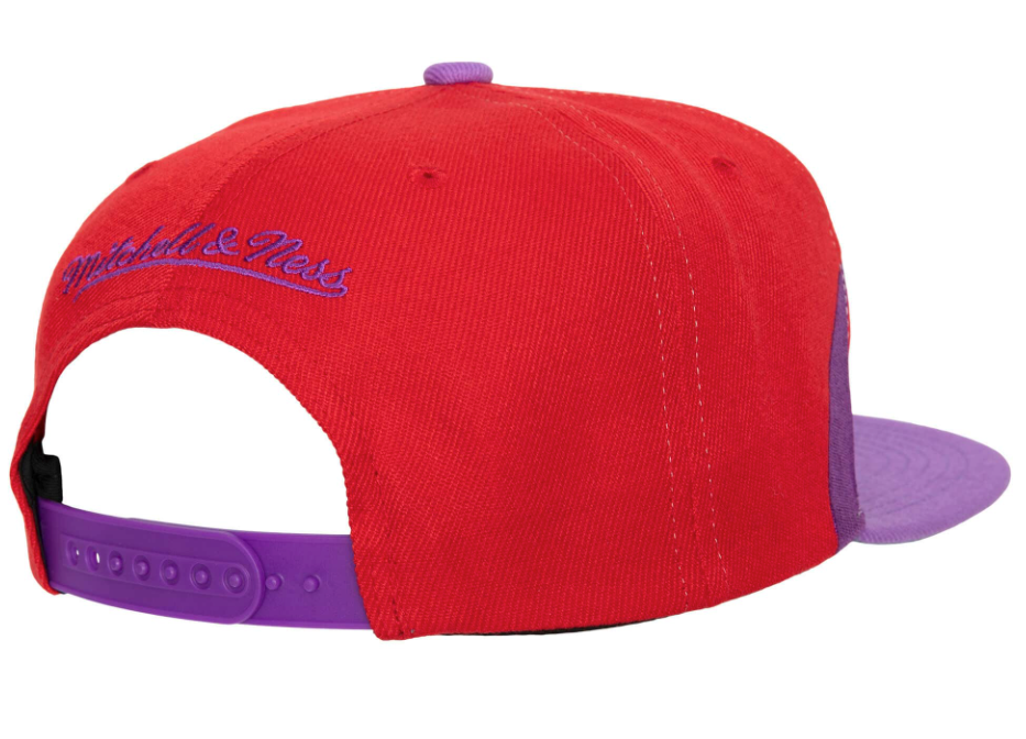 Toronto Raptors HWC Sharktooth Mitchell & Ness Snapback Hat product image 2, provided for visual reference and product