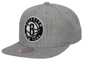 Brooklyn Nets Gray Heather 2.0 Mitchell & Ness Snapback Hat product image 1, provided for visual reference and product