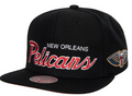 New Orleans Pelicans Team Script 2.0 Mitchell & Ness Snapback Hat product image 1, provided for visual reference and product