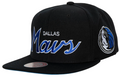 Dallas Mavericks Team Script 2.0 Mitchell & Ness Snapback Hat product image 1, provided for visual reference and product
