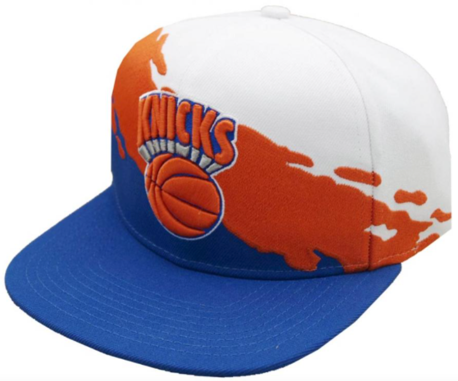 New York Knicks HWC NBA Paintbrush Mitchell & Ness Snapback Hat product image 1, provided for visual reference and product