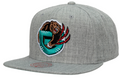 Vancover Grizzlies HWC Team Gray Heather 2.0 Mitchell & Ness Snapback Hat product image 1, provided for visual reference and