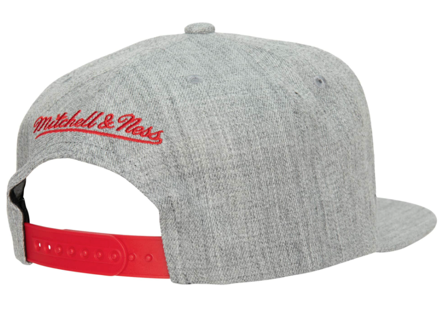 Los Angeles Clippers Gray Heathered 2.0 Mitchell & Ness Snapback Hat product image 2, provided for visual reference and