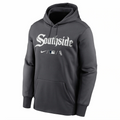 Youth Chicago White Sox Nike Black City Connect Therma Pullover Hoodie product image 1, provided for visual reference and