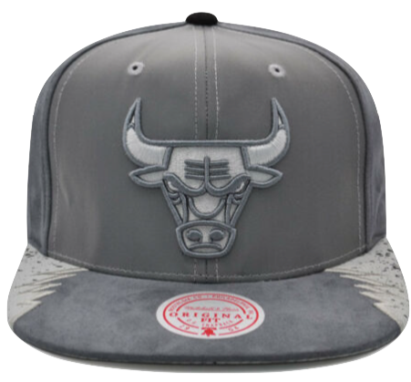 Chicago Bulls Mitchell & Ness 3M AIR JORDAN DAY 5 Snapback Hat- Gray/Silver product image 2, provided for visual reference