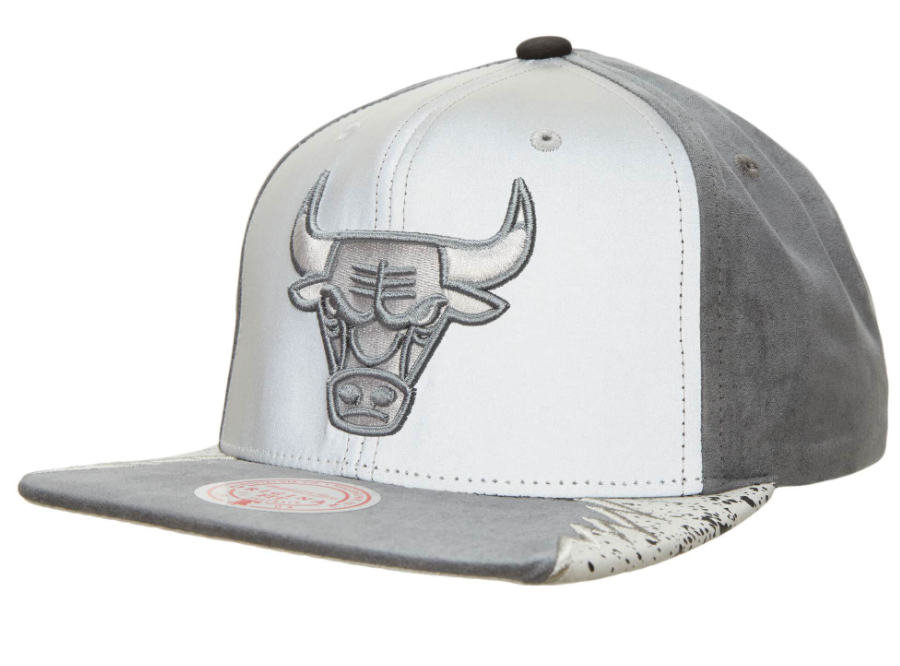 Chicago Bulls Mitchell & Ness 3M AIR JORDAN DAY 5 Snapback Hat- Gray/Silver product image 1, provided for visual reference