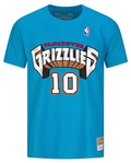 Youth Mike Bibby Vancouver Grizzlies Mitchell and Ness Teal Hardwood Classics NBA Player Name And Number T-Shirt product