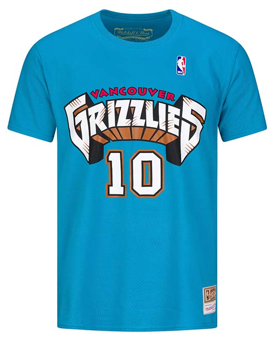 Youth Mike Bibby Vancouver Grizzlies Mitchell and Ness Teal Hardwood Classics NBA Player Name And Number T-Shirt product
