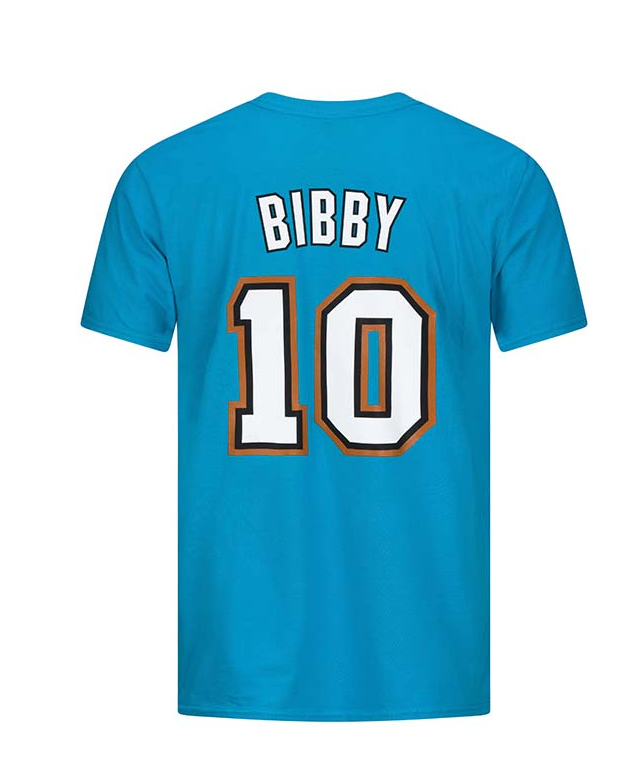 Youth Mike Bibby Vancouver Grizzlies Mitchell and Ness Teal Hardwood Classics NBA Player Name And Number T-Shirt product