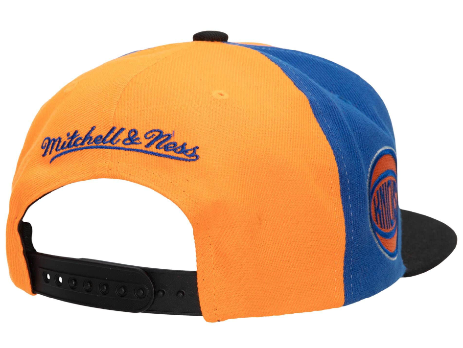 New York Knicks NBA On The Block Mitchell & Ness Snapback Hat product image 2, provided for visual reference and product
