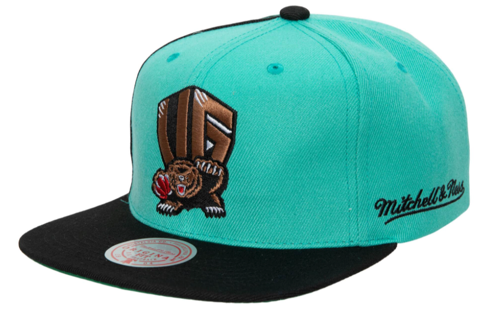 Vancouver Grizzlies NBA Rear Script Deadstock Mitchell & Ness Snapback Hat product image 1, provided for visual reference