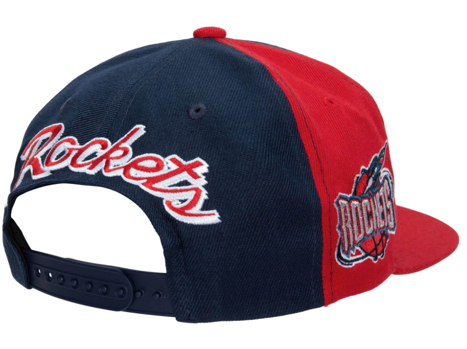 Houston Rockets NBA Rear Script Deadstock Mitchell & Ness Snapback Hat product image 2, provided for visual reference and