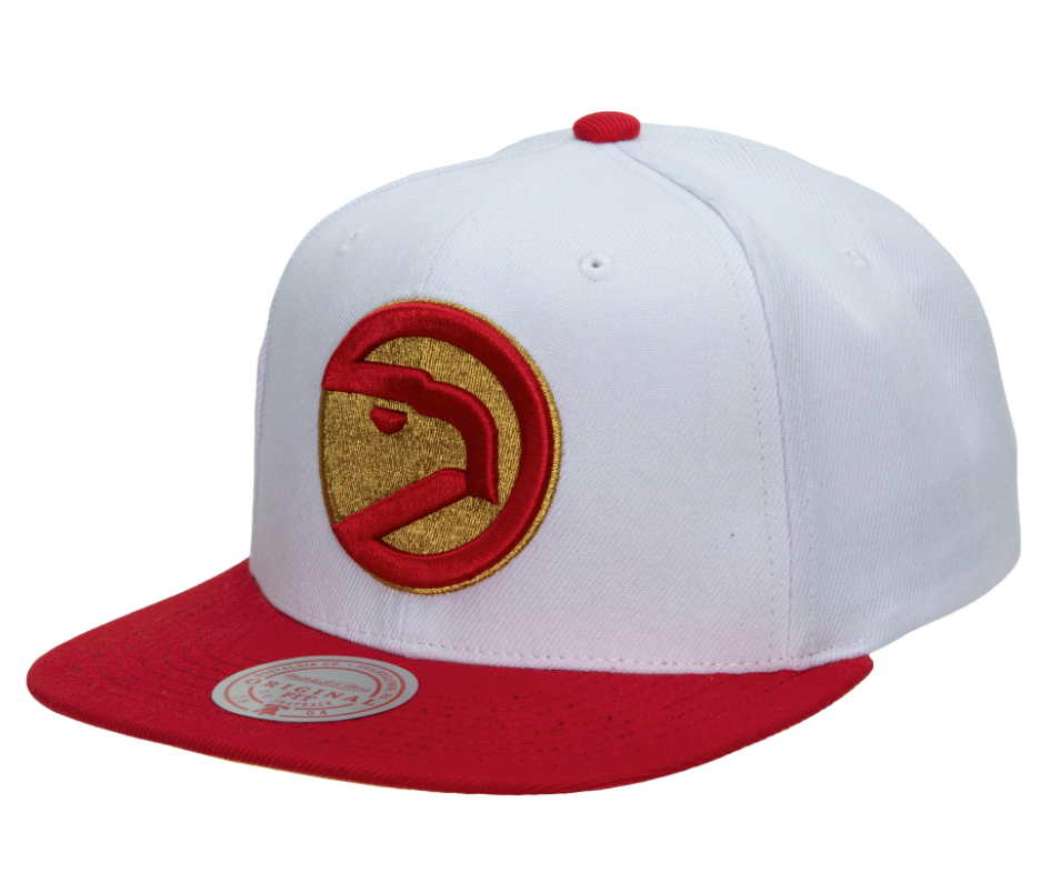 Atlanta Hawks Mitchell & Ness 50th Anniversary HWC Red/White Snapback Hat for Men product image 1, provided for visual