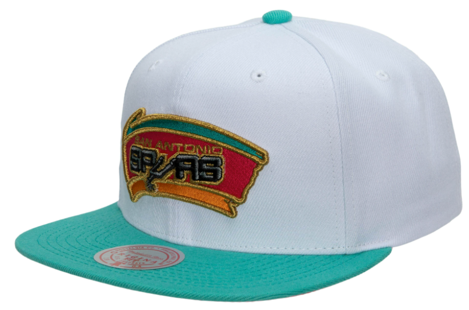 San Antonio Spurs Mitchell & Ness 50th Anniversary HWC Blue/White Snapback Hat for Men product image 1, provided for visual