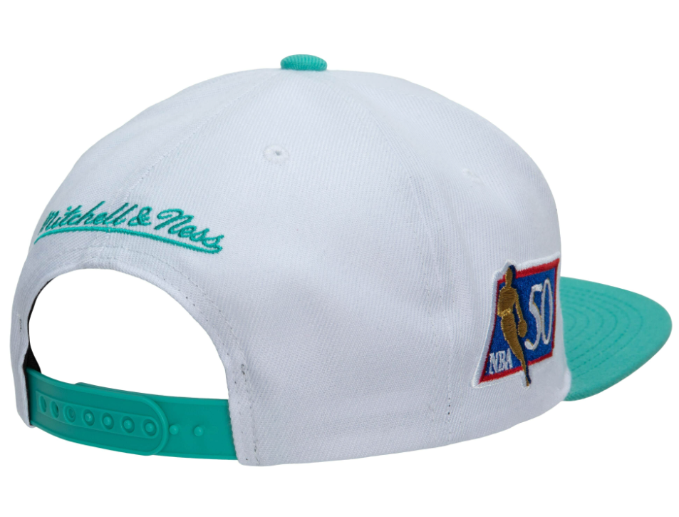 San Antonio Spurs Mitchell & Ness 50th Anniversary HWC Blue/White Snapback Hat for Men product image 2, provided for visual